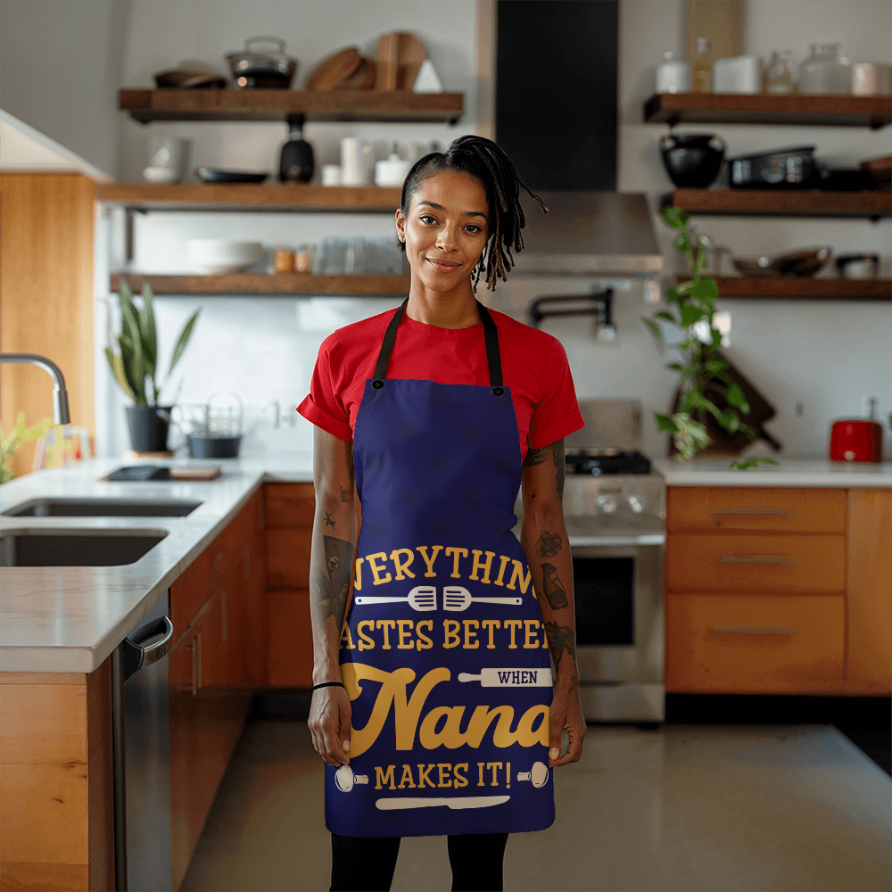 Everything tastes better when nana makes it apron for grandma