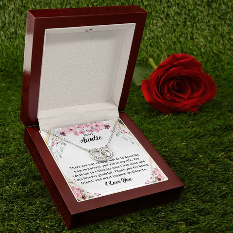 14k White Gold Necklace for Aunt Dainty Jewelry - Meaningful Cards