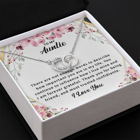 14k White Gold Necklace for Aunt Dainty Jewelry - Meaningful Cards