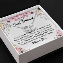 14k White Gold Necklace for Best Friend, BFF, Soul Sister - Meaningful Cards