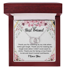 14k White Gold Necklace for Best Friend, BFF, Soul Sister - Meaningful Cards