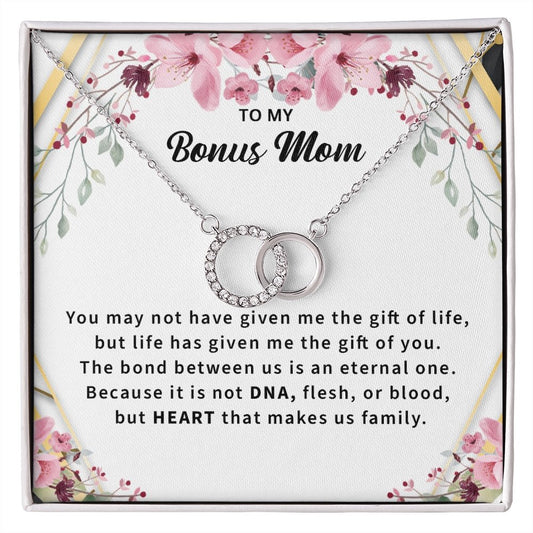 14k White Gold Necklace for Bonus Mom, Stepmom - Meaningful Cards