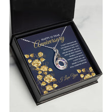 15th Wedding Anniversary Rising Phoenix Silver Necklace Blue - Meaningful Cards