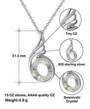 20th Birthday Sterling Silver Crystal CZ Pendant Necklace for Women - Meaningful Cards