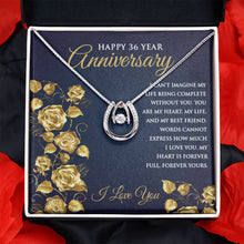 36th Wedding Anniversary Pendant Necklace for Wife - Meaningful Cards