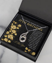 37th Birthday Sterling Silver Crystal CZ Pendant Necklace for Women - Meaningful Cards