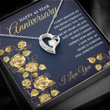 45th Wedding Anniversary Heart Pendant Necklace for Wife Anniversary Gift for Her - Meaningful Cards