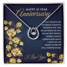 45th Wedding Anniversary Pendant Necklace for Wife - Meaningful Cards