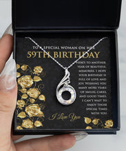 59th Birthday Sterling Silver Crystal CZ Pendant Necklace for Women - Meaningful Cards