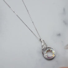 5th Wedding Anniversary Sterling Silver Crystal CZ Necklace for Her