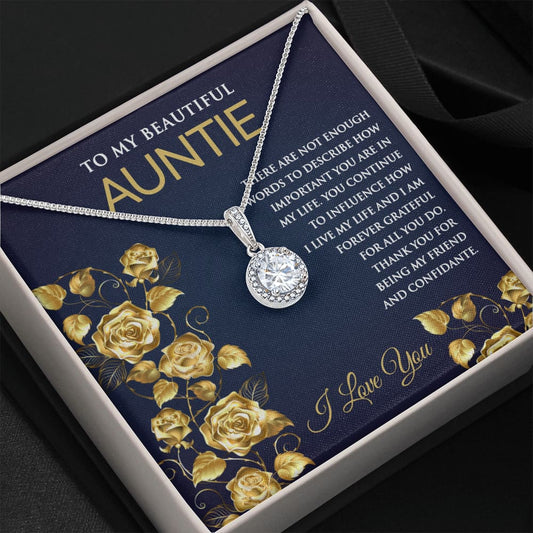 Aunt Thoughtful Birthday Jewelry Necklace Gift - Meaningful Cards