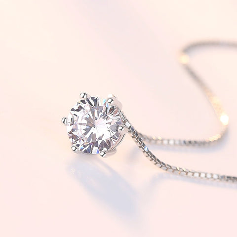 Auntie Gift - Dainty CZ Sterling Silver Necklace - Meaningful Cards