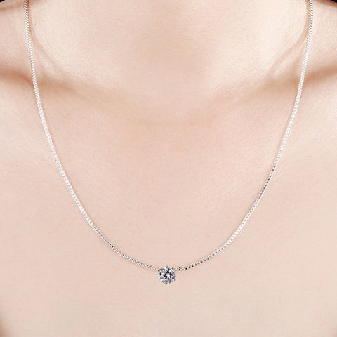 Auntie Gift - Dainty CZ Sterling Silver Necklace - Meaningful Cards