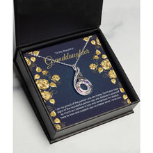Silver Crystal CZ Necklace Birthday Gift for Granddaughter - Meaningful Cards