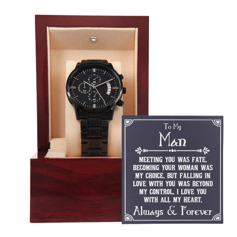 Chronograph Watch Gift for Boyfriend - Birthday Gift Him - Meaningful Cards