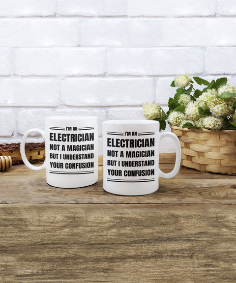 Electrician Coffee Mug Gift, Funny & Sarcastic Gift for Electrician - Meaningful Cards