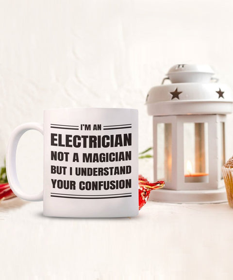 Electrician Coffee Mug Gift, Funny & Sarcastic Gift for Electrician - Meaningful Cards