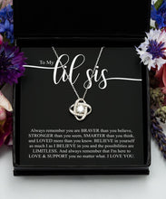 Lil Sis Name Necklace, Little Sister Gift from Big Brother Big Sister, To My Sister Gift, Little Sister Birthday, Sister Christmas - Meaningful Cards