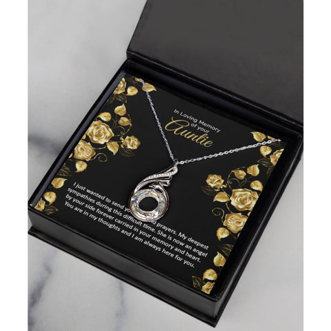 Loss of Aunt memorial grief sympathy remembrance necklace - Meaningful Cards