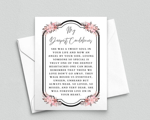 Loss of Female Cousin Memorial Grief Sympathy Card - Meaningful Cards