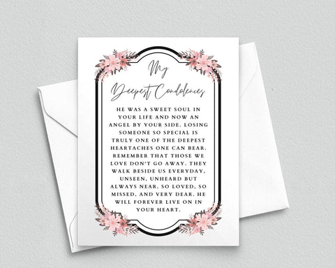 Loss of Fiancé Gift, Grief Card, Sympathy Card - Meaningful Cards