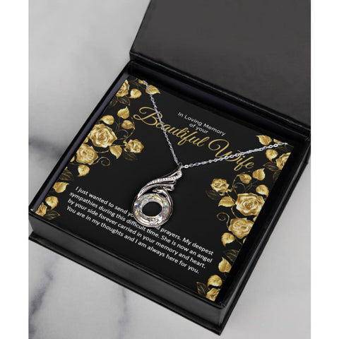 Loss of Wife memorial grief sympathy remembrance necklace - Meaningful Cards