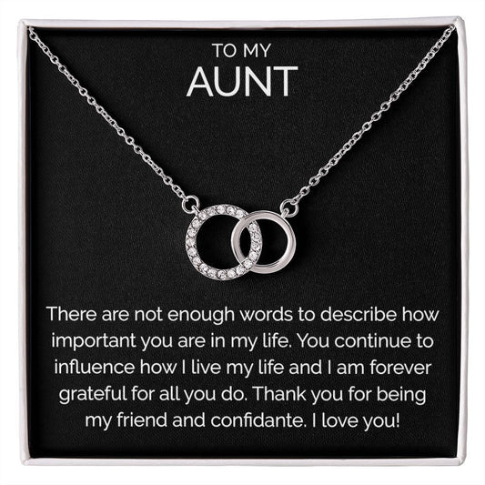 Meaningful To my aunt connected hoops necklace - Meaningful Cards