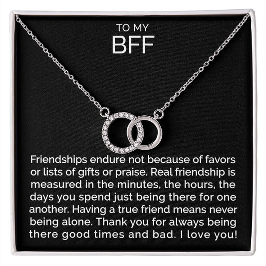 Meaningful To my best friend connected hoops necklace - Meaningful Cards