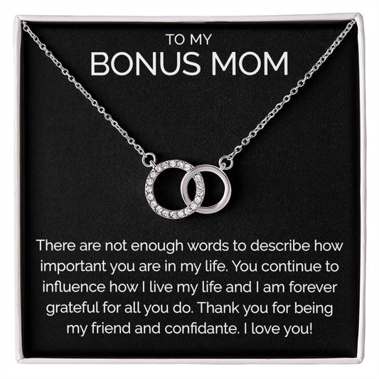 Meaningful To my bonus mom connected hoops necklace - Meaningful Cards