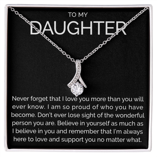 Meaningful To my daughter necklace with thoughtful message - Meaningful Cards