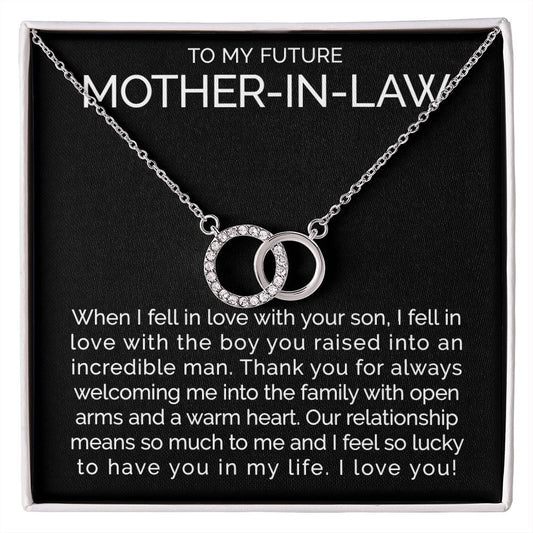 Meaningful To my future mother in law connected hoops necklace - Meaningful Cards