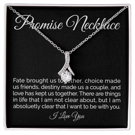 Meaningful To my girlfriend promise necklace necklace with thoughtful message - Meaningful Cards