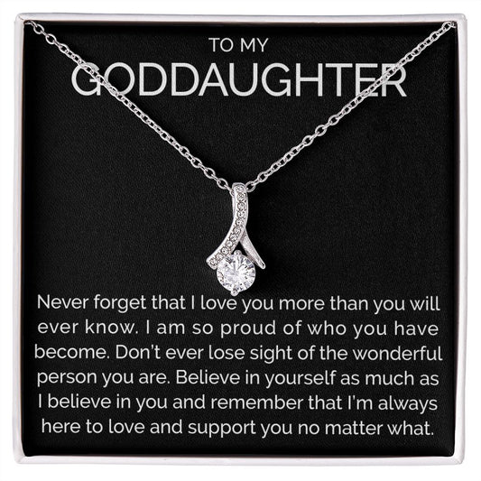 Meaningful To my goddaughter necklace with thoughtful message - Meaningful Cards