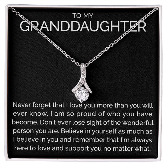 Meaningful To my granddaughter necklace with thoughtful message - Meaningful Cards