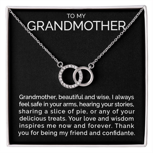 Meaningful To my grandmother connected hoops necklace - Meaningful Cards