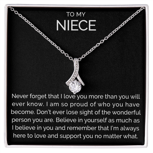 Meaningful To my niece necklace with thoughtful message - Meaningful Cards