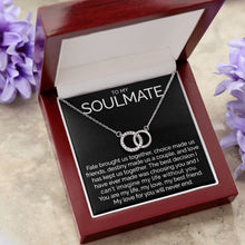 Meaningful To my soulmate connected hoops necklace - Meaningful Cards