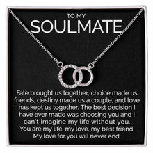 Meaningful To my soulmate connected hoops necklace - Meaningful Cards