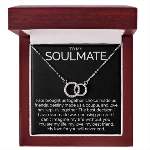 Meaningful To my soulmate connected hoops necklace - Meaningful Cards