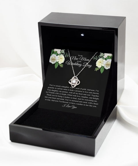 Mother of the bride gift from groom wedding day gift thank you for raising the woman of my dreams new mother-in-law sterling silver necklace - Meaningful Cards