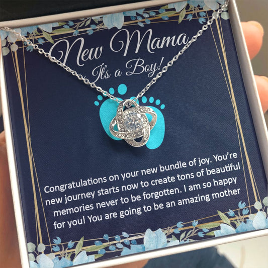 New Mom Necklace, It's a Boy - Meaningful Cards