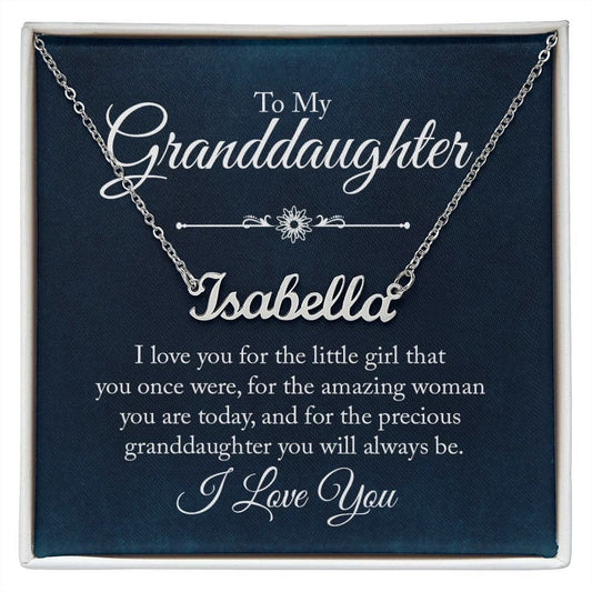 Personalized Custom Name Jewelry For Granddaughter - Meaningful Cards