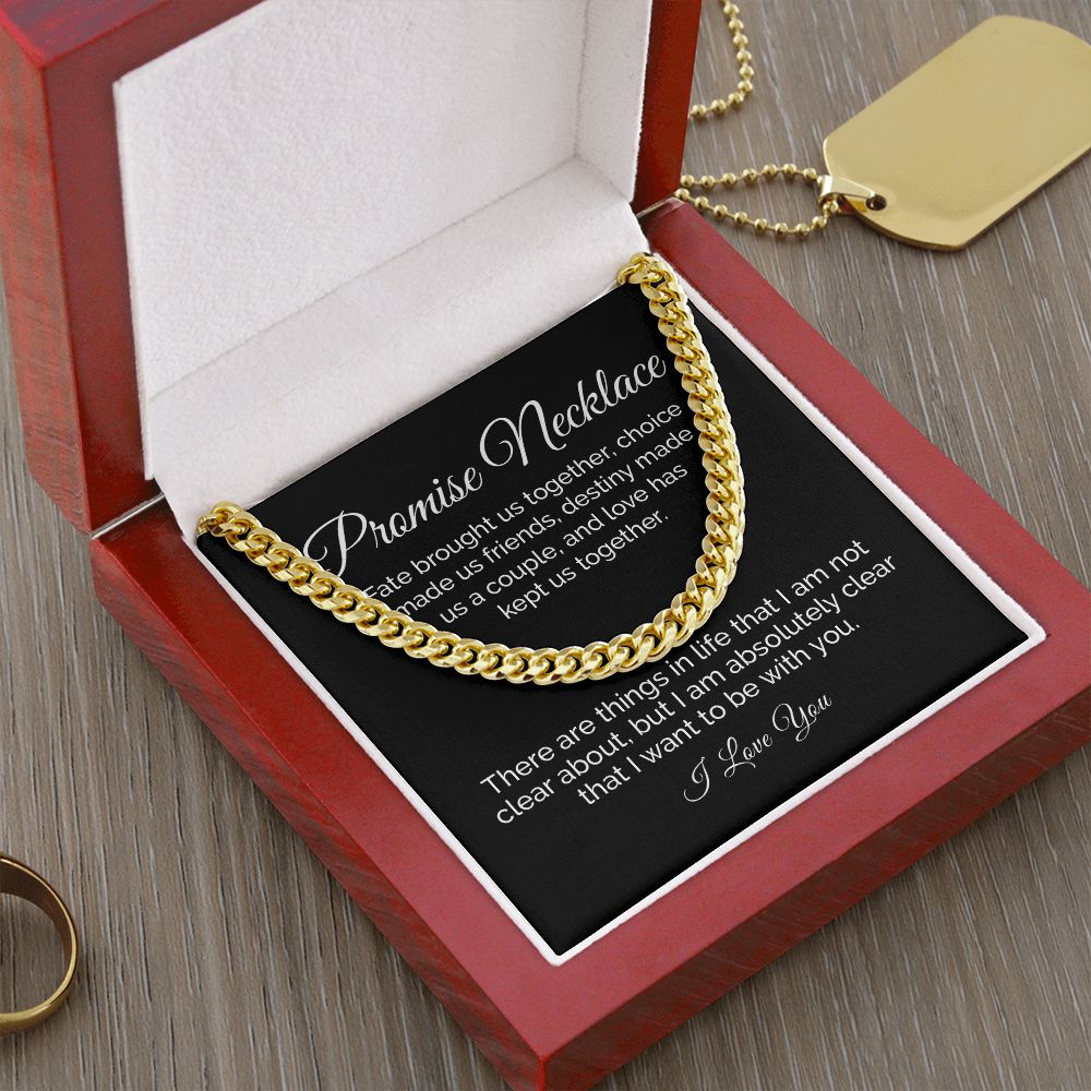 promise necklace for him sentimental gift for him bf gift for birthday gift ideas for boyfriend cuban link chain necklace meaningful cards 807779
