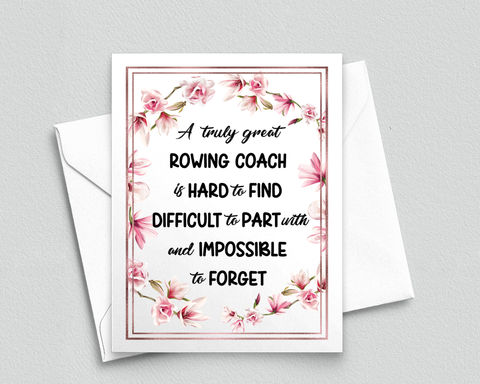 Rowing Coach Thank You Card