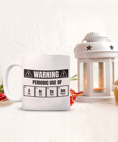 Sarcastic Periodic Table Coffee Mug Gift, Funny Sarcastic Gift for Scientist - Meaningful Cards