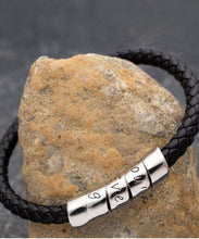 Sentimental dad gift from daughter vegan leather bracelet - Meaningful Cards