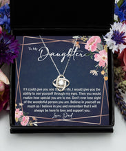 sentimental to my daughter gift from dad, sterling silver love knot necklace - Meaningful Cards