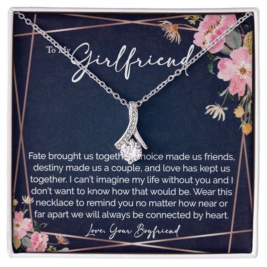 sentimental to my girlfriend gift - alluring beauty gold necklace - Meaningful Cards