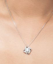 Sentimental to my goddaughter gift from godmother, sterling silver love knot necklace - Meaningful Cards