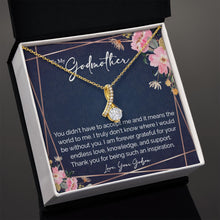 sentimental to my godmother gift from godson - alluring beauty gold necklace - Meaningful Cards